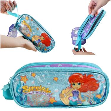 Imagem de Estojo Escolar Infantil Sereia Encanto Dos Mares