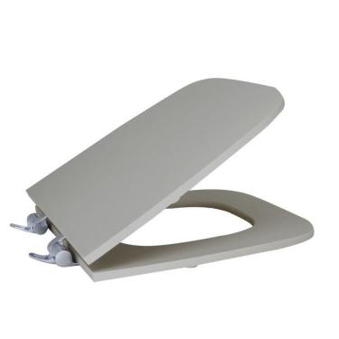 Imagem de Assento Sanitário Poliéster Para Louça Boss (incepa) Slow Close Cromado Cinza Fosco