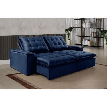 Imagem de Sofá Retrátil E Reclinável 2 Lugares Azul