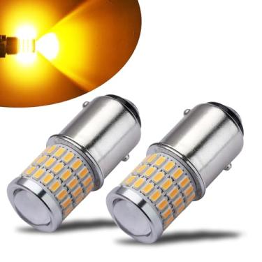 Imagem de iBrightstar Lâmpada Led 1157 Âmbar Amarelo, 2057 2357 7528 Bay15D, Lâmpadas De Seta Superbrilhantes Para Luzes Pisca Dianteiras Traseiras, Freio Pacote Com 2