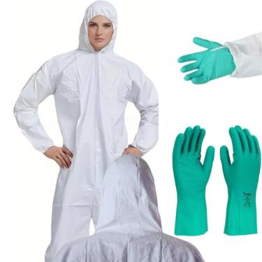 Imagem de Macacão Químico + Luva Aplicação De Venenos, Fumigação Afins