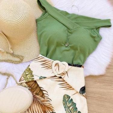 Imagem de Blusa feminina com bojo ombro a ombro cavada sem manga - Filó Modas, g