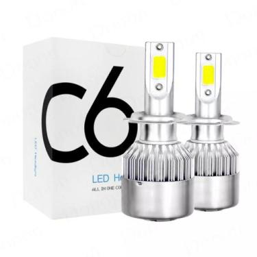 Imagem de Par Lâmpada Automotiva H1 Led super forte Carro Farol C6 - Aaa top
