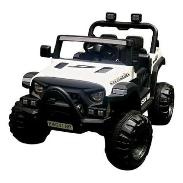 Imagem de Mini Carrinho Elétrico Utv Infantil Potente 12v Luzes E Som Cor Branco