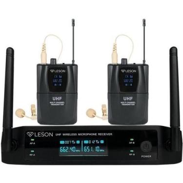 Imagem de Sistema De Microfone Duplo Sem Fio Leson Ls962 Preto