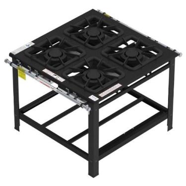 Imagem de Fogão Industrial Gastromaq 4 Bocas Duplas Linha Centro FG404CD