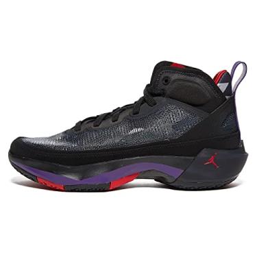 Imagem de Nike Tênis de basquete infantil Air Jordan XXXVII (GS), Preto/Vermelho/Roxo Club/Carvão Escuro, 6.5 Big Kid