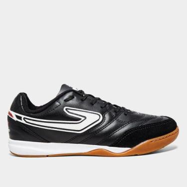 Imagem de Chuteira Futsal Topper Maestro Club V Unissex, Preto, Vermelho, 41