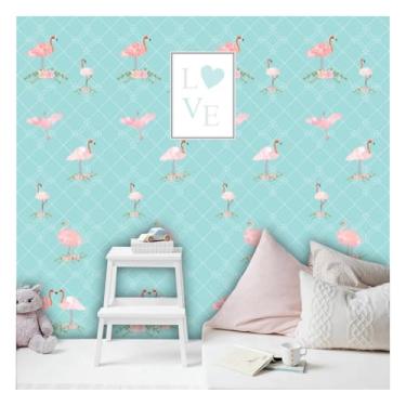 Imagem de Papel de Parede Decorativo, Flamingo, Cromo Sign