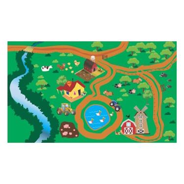 Imagem de Tapete Infantil para Incar Temático Fazenda Não Desbota, Cromo Sign