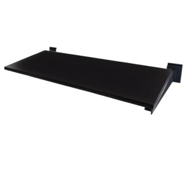 Imagem de Prateleira Painel Canaletado MDF Preto Com Suportes 30x90cm