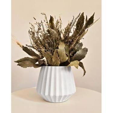 Imagem de Arranjo De Flores Secas Decorativo Vaso Diamante Feito A Mão
