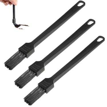 Imagem de 3 peças de escova de limpeza de moedor de café preto escova de máquina de café expresso ferramentas de limpeza para barista casa cozinha