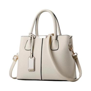 Imagem de Bolsa Feminina Grande Minimalista Bolsa De Ombro Crossbody Couro Macio