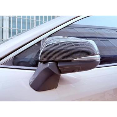 Imagem de Luyhok Capa de espelho retrovisor para Toyota Grand Highlander 2024 2025 Acessórios de carro ABS Capas de espelho lateral estilo fibra de carbono