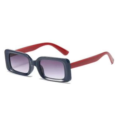 Imagem de Óculos de sol de armação retangular pequena, clássico, da moda, para mulheres, retrô, masculino, óculos de sol para dirigir, óculos de sol masculinos, UV400 (KD98094-C3)