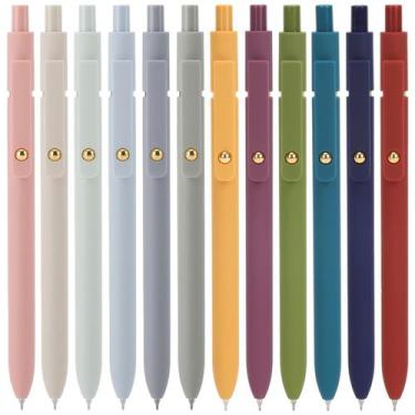 Imagem de Canetas de gel Ddaowanx de 0,5 mm, tinta preta de secagem rápida, 12 u