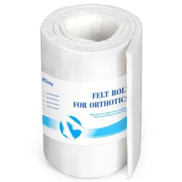 Imagem de Roll de feltro ortopédico com adesivo, mistura de rayon de 6 cm x 1 m 
