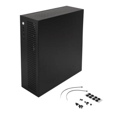 Imagem de MATX ITX Mini PC Case de aço Construção USB2.0 Interface dupla Suporte ao ventilador de refrigeração SSD HDD Caixa de computador pequena para o escritório da configuração de jogos