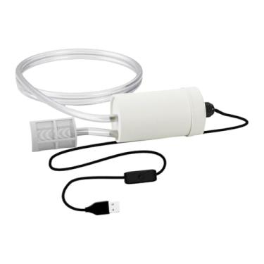 Imagem de Fenteer Bomba autoescorvante elétrica USB com sifão automático DC5V com mangueira e filtro de pedra Mini bomba autoescorvante elétrica para bonsai de jardim, Filtro 3m