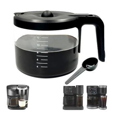 Imagem de ALLCUP Jarra de Café de Vidro Borossilicato de 12 xícaras, Compatível com KEURIG K-DUO Essentials 5000 e 5500, Cabo Preto