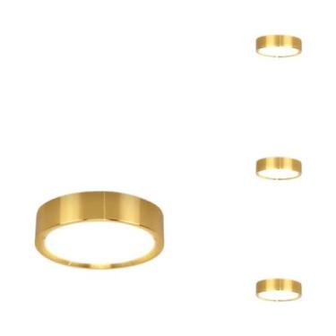 Imagem de Luz De Teto LED Dimerizável Dourada 5W-25W Para Sala De Estar Cozinha 