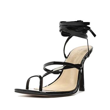 Imagem de Schutz Salto elegante feminino de couro lírio, Preto, 38 BR