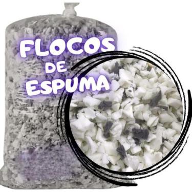 Imagem de Flocos de Espuma 10 kg ,Confortavel,Macia,Flexível , Reciclada para En