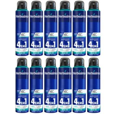 Imagem de Kit 12 Desodorante Masculino Herbíssimo Blue Ice 150Ml - Dana - Dana C