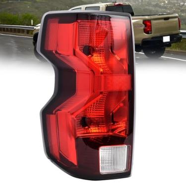 Imagem de Conjunto de luz traseira compatível com Chevy Colorado LT 2023-2025/Trail Boss/Caminhão de trabalho, lanternas traseiras de halogêneo, lâmpada de freio, luz de ré, substituição da lâmpada traseira