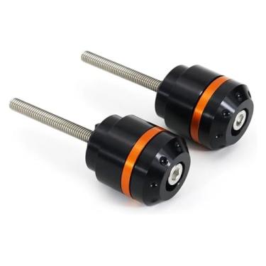 Imagem de BYYINGSUS Tampões de tampa de extremidade de barra compatíveis com CBR1100XX VFR800 VFR1200F VTR1000 RC51 CB1000R CB300R CB125R CB650F NC750S (Estilo A Laranja)