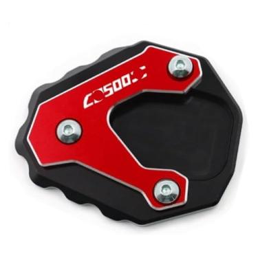 Imagem de BYYINGSUS Acessórios de modificação de motocicleta Placa de extensão de almofada de suporte lateral CNC compatível com CB500X CB 500X CB500 X 2019 2020 (vermelho)