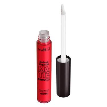 Imagem de Batom Líquido Matte Todas Cores Aveludado Nano HD 5ml Vult, Vermelho R
