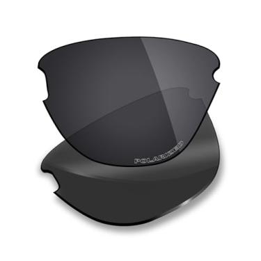 Imagem de Mryok Lentes de reposição ultra polarizadas para óculos de sol Oakley Frogskins Lite OO9374, HD Polarized, proteção UV, resistente a impactos e ajuste perfeito - Stealth Black