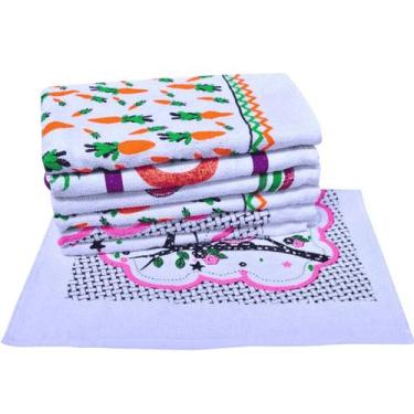 Imagem de Pano de Prato Atoalhado com Estampa 45X66 - 12 unidades - Flabom Têxti
