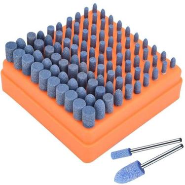 Imagem de Kit 100 Ponta Montada 4 A 10Mm Rebolo Abrasivo ul Retífica - Dremax