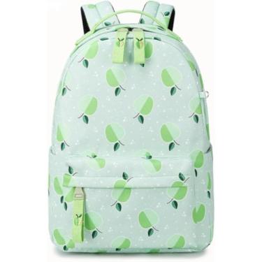 Imagem de Mochila Escolar Com Estampa De Frutas Mochila Escolar Feminina Mori Campus Estudante Do Ensino Médio Mochila Casual, Green, A