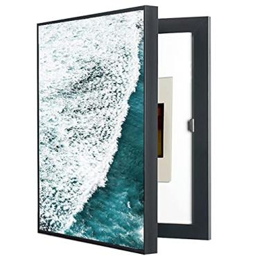 Imagem de Caixa de eletricmímetro decorativa, pintura oculta de decoração, cobertura de caixa elétrica, capa de medidor elétrico, moderna, decorativa, caixa elétrica, contadores removíveis, 40 x 50 cm, E (cor