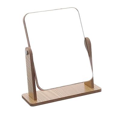 Imagem de TLTDSMY Espelho giratório para decoração de casa, espelhos rotativos, frente e verso, espelho decorativo, espelho de maquiagem, quarto, espelho de beleza para mulheres, espelho de mesa para girar