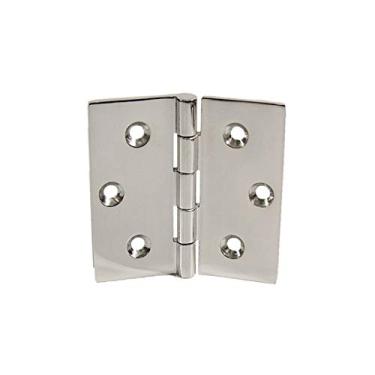 Imagem de Dobradiça de porta de armário dobradiça quadrada grossa de aço inoxidável 6 peças dobradiças de folhas soltas dobradiças de porta de vidro de armário fortes e resistentes