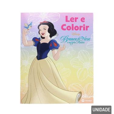 Imagem de Livro LER e Colorir Branca de Neve 8 Páginas - Tudo em Caixa