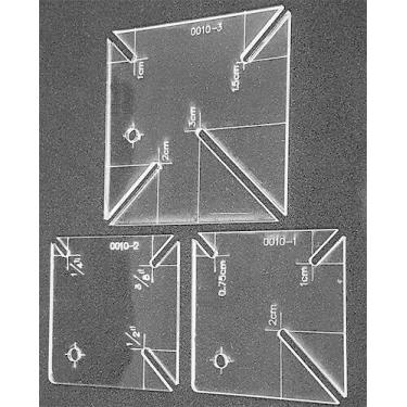 Imagem de Réguas Gabaritos Canto Mitrado Costura Patchwork Artesanato - LAPIDARE