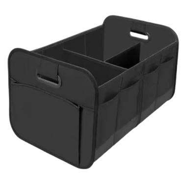 Imagem de MotiveTech Organizador de porta-malas de veículo, caixa organizadora de carga multifuncional, grande capacidade para mulheres e homens, presentes, vários, Preto