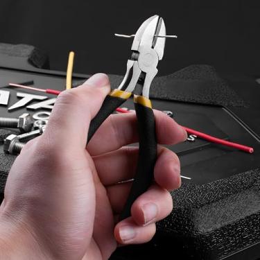 Imagem de Alicate de corte diagonal de precisão de 12 cm, cortadores laterais diagonais, pequenos cortadores de fio com mola para fazer joias, cortar abraçadeiras de plástico