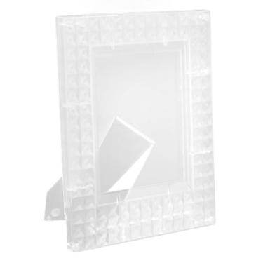 Imagem de Mini porta-retrato de 7,6 cm, suporte decorativo de mesa para fotos mini 12/11/9/8/7, moldura de exibição para mesa, prateleira, casa, decoração de escritório, transparente