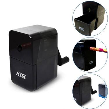 Imagem de Apontador Manual De Mesa Com Manivela E Coletor Kz261 Preto