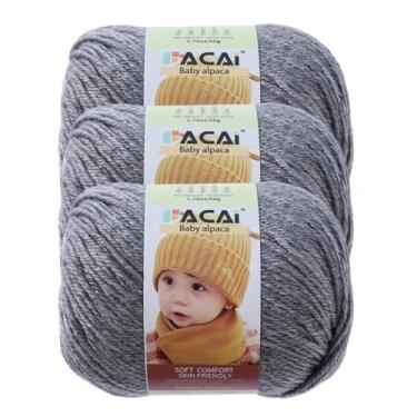 Imagem de Fio macio para bebê, 30% alpaca 70% poliéster, hipoalergênico, lavável, lavável na máquina, lã de bebê, ideal para tricô, crochê, cobertores de bebê, roupas e acessórios para recém-nascidos, 50 g por