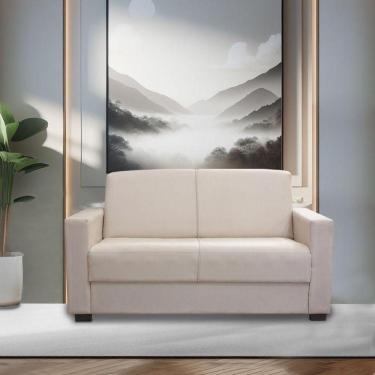 Imagem de Sofá 3 Lugares Confortável 1,60m Livia Isa Estofados Bege