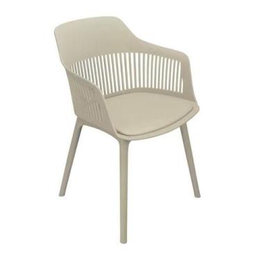 Imagem de Cadeira de Jantar Estofada Marcela Montreal 140PP 1 Unidade Nude - Bra