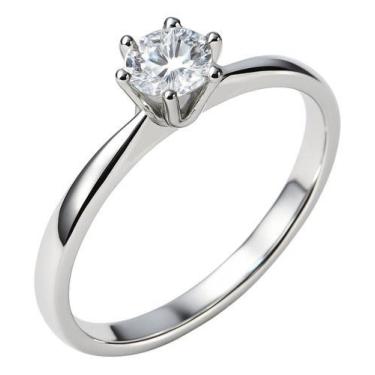 Imagem de Anel Solitário Aliança Prata Cravejado De Zircônia Aço Inox - Nevatto 